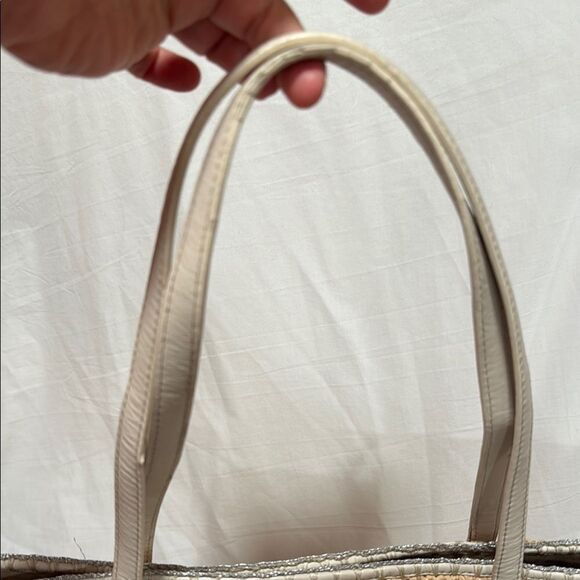 Brighton Embellished Tan Woven Tote Bag - Picture 6 of 10